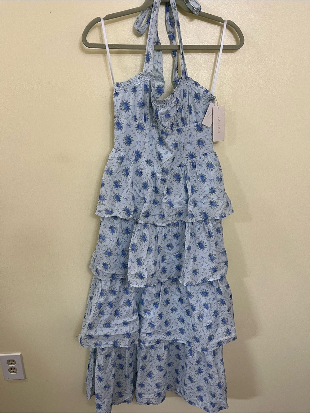NEW Altar’d State Light Blue Solene Floral Maxi Dress Size S and M Available NWT - Picture 3 of 11